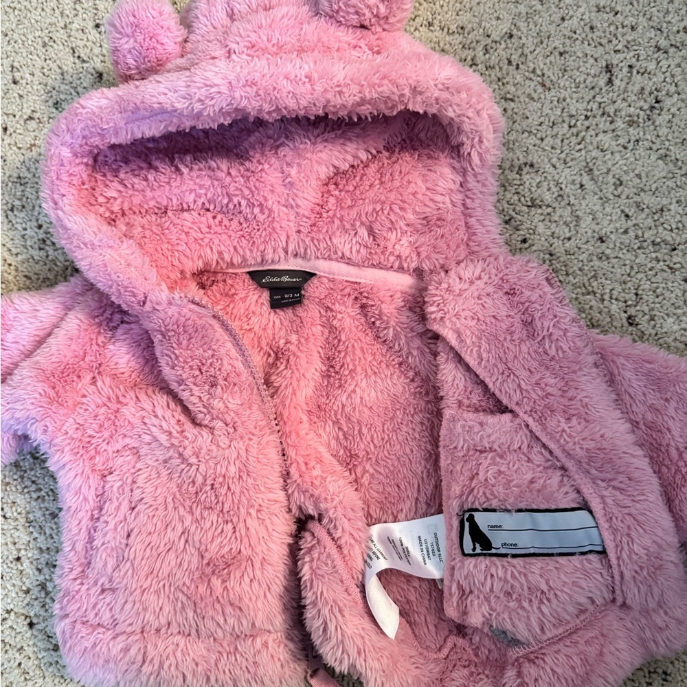Pink Fuzzy Zip-Up Jacket - Picture 2 of 2